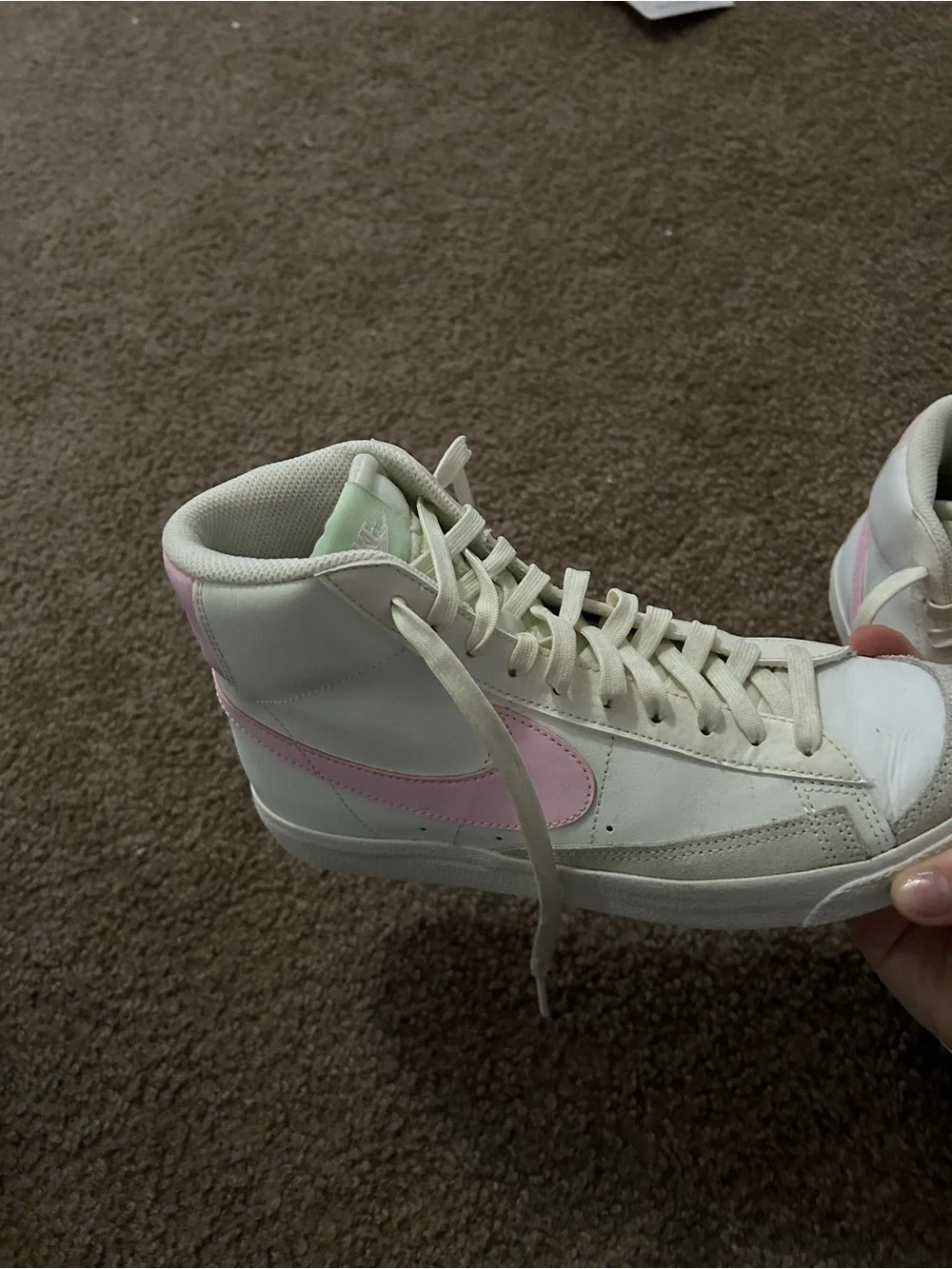 Nike blazer mid 77' with pink and mint green accents